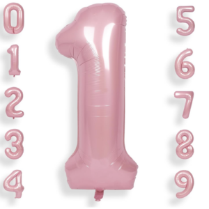 Number Foils -  Baby Pink